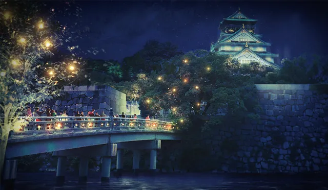大阪城越夜越美麗！「SAKUYA LUMINA」夢幻燈光展至2021年底