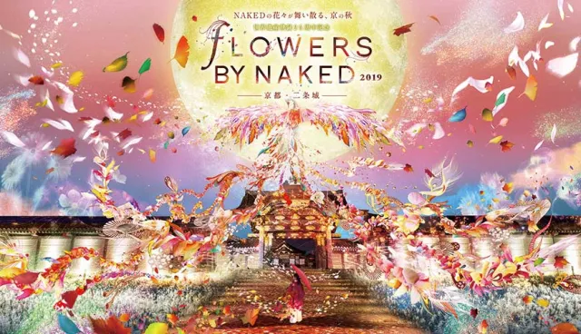 二條城鳳凰起舞「FLOWERS BY NAKED光雕秀」現代藝術和世界遺產結合的嶄新視野