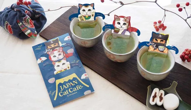 和可愛貓咪一起來享受綠茶的悠閒！日本傳統貓茶包限量發售